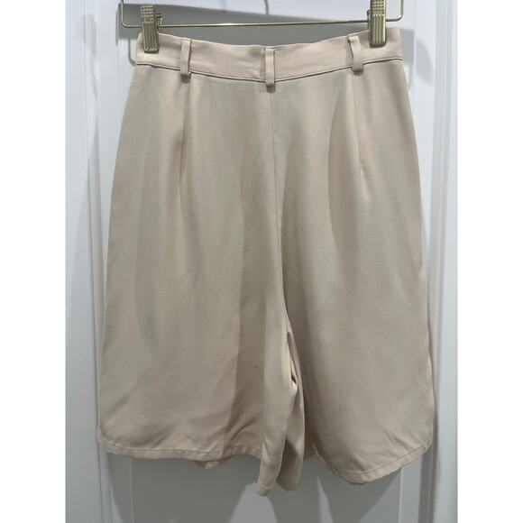 Giorgio Armani Vintage High Waist Cream Long Shorts Sz 4 - Picture 5 of 7